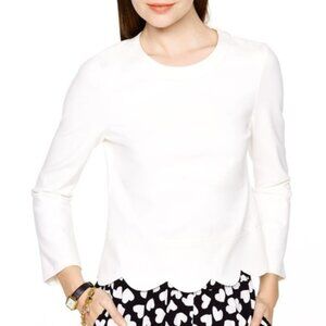 Kate Spade white/light cream long-sleeved top Sz 4